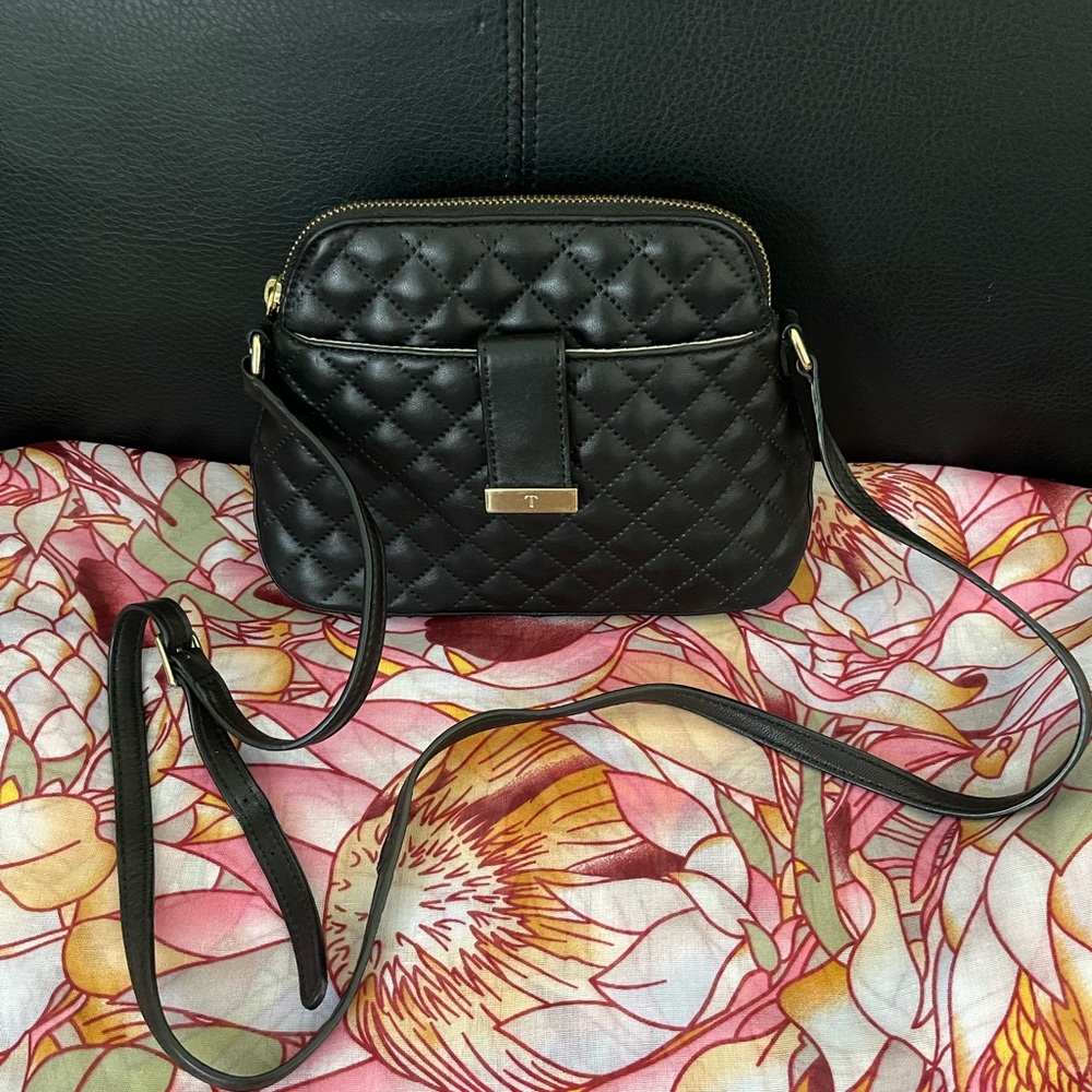 Talbots Quilted Napa Lestger Crossbody Bag